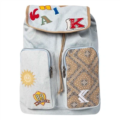 Rucsac cu imprimeu denim spalat