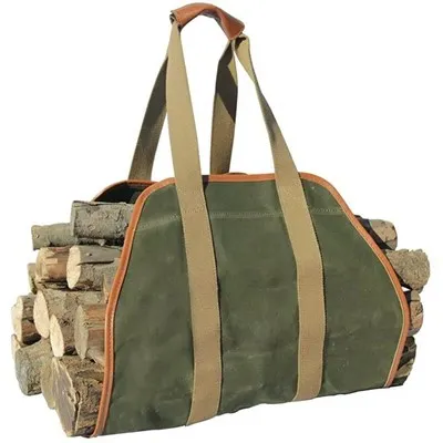 Geantă tote pentru bușteni din pânză ceară