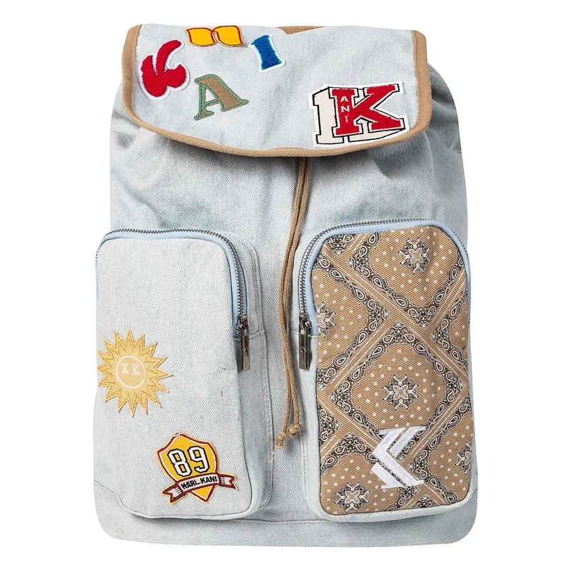 Rucsac cu imprimeu denim spalat